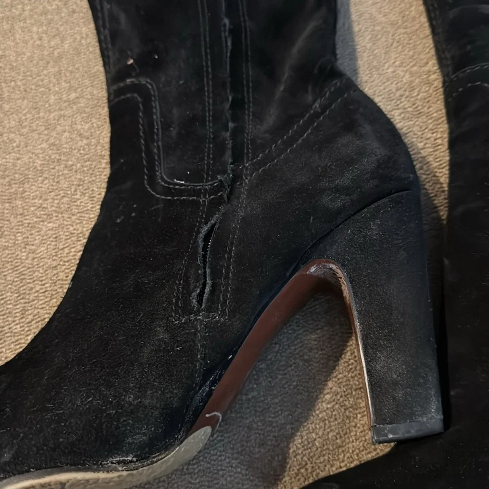 Sam Edelman Womens Boots 9 Sutton Suede Leather Over Knee High Heel (TD)